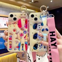 สายรัดข้อมือเพชรแฟลชแนวทแยงแฟชั่นทันสมัย3D Huawei เคสโทรศัพท์มือถือลูกสุนัขน่ารักสามมิติ P40เคสโทรศัพท์มือถือ Mate40 P30แบบรวมทุกอย่าง60/30/50ป้องกันการตก P20ผู้หญิง Nova9/7/5/6/8