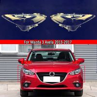 Lampu Depan Mobil เลนส์สำหรับ Mazda 3 Axela 2013 2014 2015 2016 2017อะไหล่รถยนต์ฝาครอบกระจกรถยนต์ฝาครอบบังแดดไฟส่องสว่าง