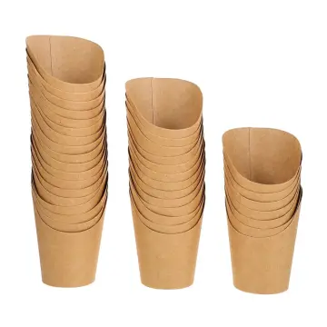 150 Pieces French Fries Holder 14 oz Disposable French Fry Cups Kraft Paper  Popcorn Boxes 200 Pieces Clear Treat Bags OPP Plastic Bags with Twist Ties