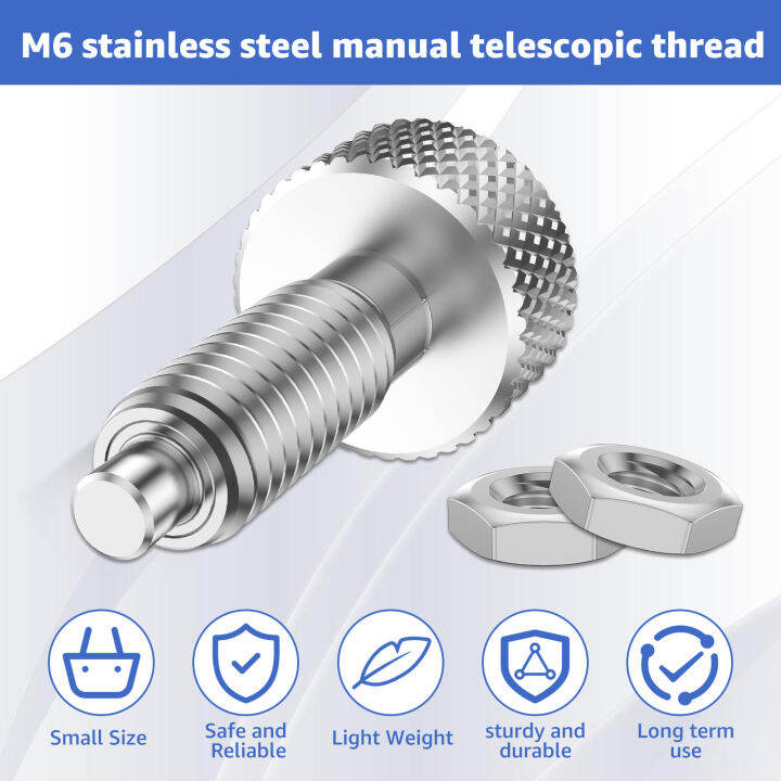 GUFUZI Hand Retractable Spring Plunger for Molds 2Pcs Handle Release