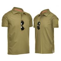 【YF】 T-shirt Combat T Shirt Dry Tees Mens Outdoor Camping Hiking O-Neck Lapel Short Sleeve