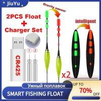 2Pcs Carp Fishing Smart Led Electronic Float 5g-20g With CR425 Battery Charger Fishing Accessories High Sensitivity Night Light