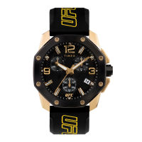 Timex TW2V58500 UFC ICON CHRONOGRAPH นาฬิกาข้อมือผู้ชาย สายซิลิโคน Black/Yellow