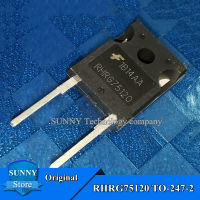 ไดโอดการกู้คืนเร็ว RHRG75120 TO-247-2,75A/1200V แบบดั้งเดิมจำนวน2ชิ้น