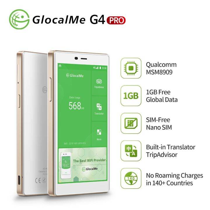 Glocalme G4 Pro[2020 New Version]Mobile Wifi Hotspot With 1GB Global