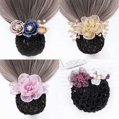 New head flower hair net fashion Korean flower hair clip