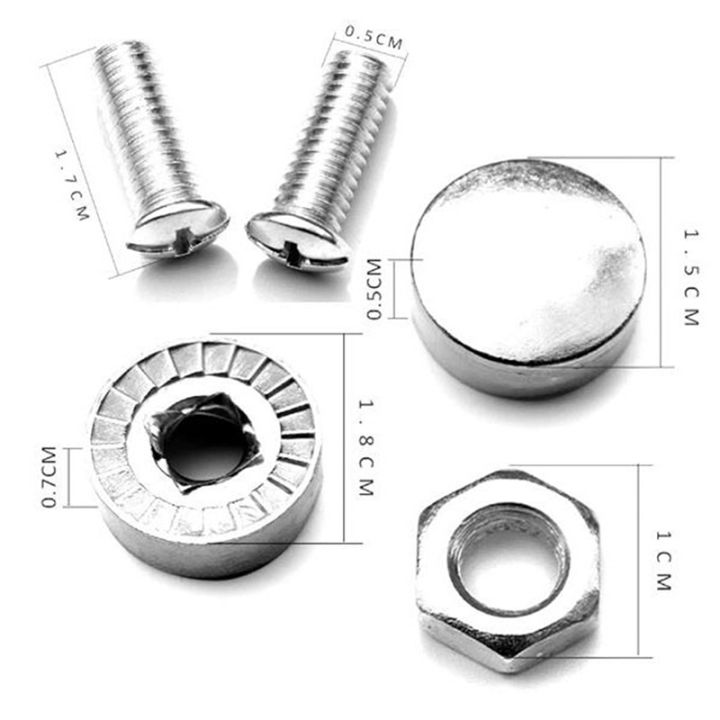 4pcs-set-chrome-anti-theft-screws-car-license-alloy-plate-bolts-frame-screwscar