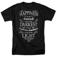 Newest Fashion O Neck cotton tshirt Harry Potter Dumbledore sportwear tee Happiness Quote Best Gift for Father