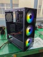Vỏ case Game 2 mặt kính sẵn 3 fan LED RGB, vỏ văn phòng nhỏ gọn, chắc chắn