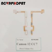 Novaphopat สำหรับ Tecno Camon 12 CC7 CC7S ริบบิ้นที่ปรับเสียงขึ้นลงปุ่มเปิดปิดสายเคเบิลงอได้ปุ่มเปิด/ปิดไอโฟน