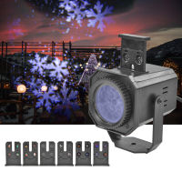 LED Projector Light IP65โคมไฟฉายกันน้ำ Snowflake DJ Disco Party Light Christmas Pattern Snowstorm Garden Lawn Decor