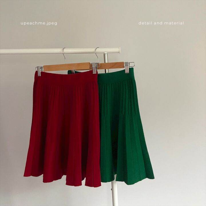 mini-pleated-skirt-i-กระโปรงพลีทสั้นสีพื้น-กระโปรงเทนนิส-กระโปรงจีบรอบผ้าไหมพรม