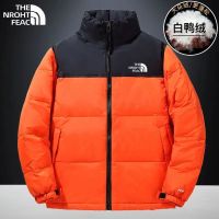 North Face เสื้อแจ็คเก็ตสำหรับผู้ชาย,เสื้อขนเป็ดสีขาวเสื้อขนเป็ดหนาแบบใหม่สำหรับฤดูหนาว