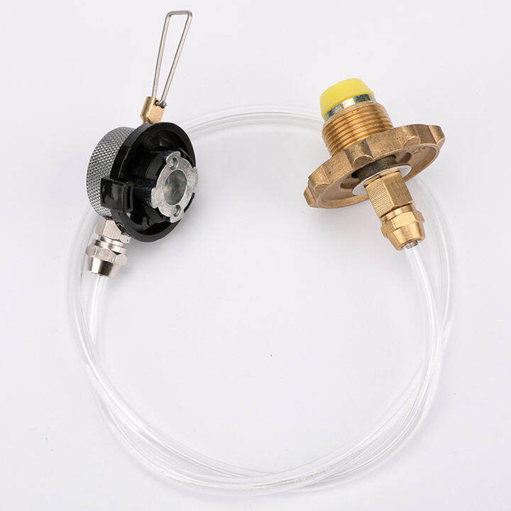Gas Tank Adapter Leakproof Easy to Install Card Butane Gas Tank Inflation Valve Connector for