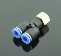 2pcs Composite Y Connector Push In Fitting Tube OD 5/32 X NPT 1/8 1/4 3/8 Side internal thread Quick