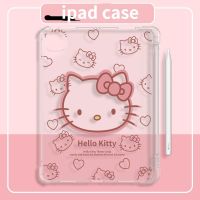 เคสใส แบบนิ่ม ลายการ์ตูนคิตตี้ กันกระแทก เคสiPad 10.2 Gen8 9 2021 เคสไอแพด2020 Air4 10.911pro Case ไอแพด ใส่ปากกาได mini6 สําหรับ compatible for Ipad Mini 6 5 Air 3 Pro 11 นิ้ว Ipad 8 9