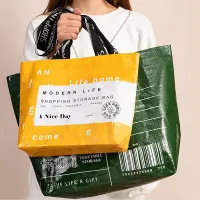 ถุงช้อปปิ้ง กระเป๋าช้อปปิ้ง ถุงกระสอบ แฟชั่น เบา กันน้ำ เกาหลี อิเกีย กระเป๋ากระสอบรักษ์โลก Shopping Bag