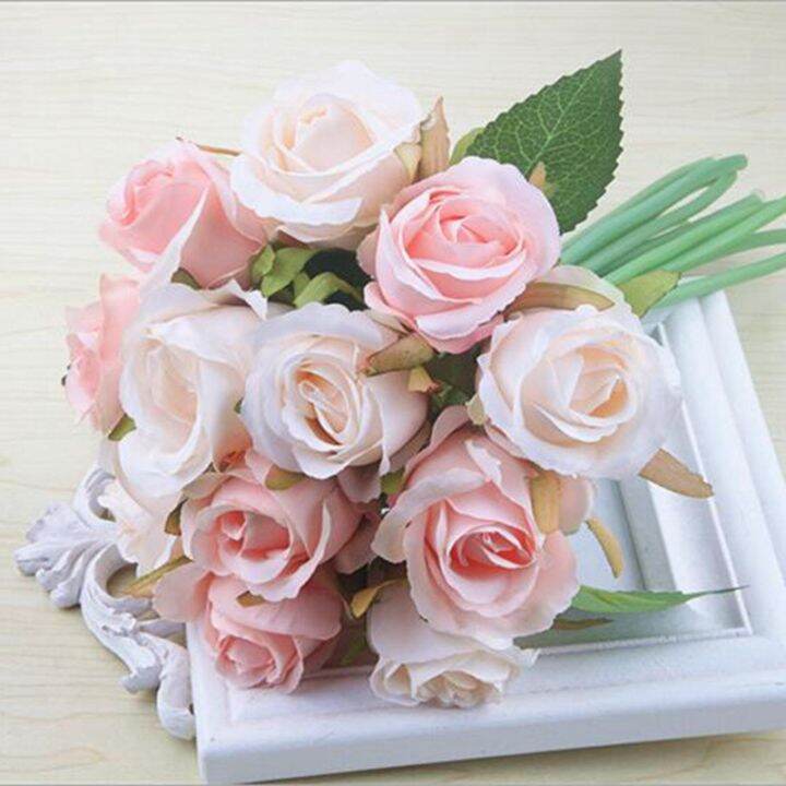 12pcs-lots-artificial-rose-flowers-wedding-bouquet-white-pink-thai-royal-rose-silk-flowers-home-decoration-wedding-party-decor