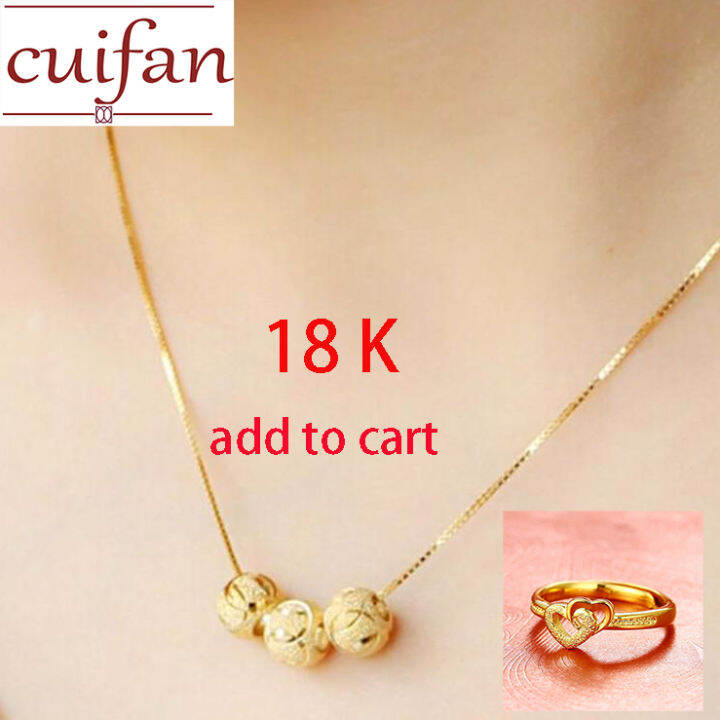 Gold necklace clearance with gold beads