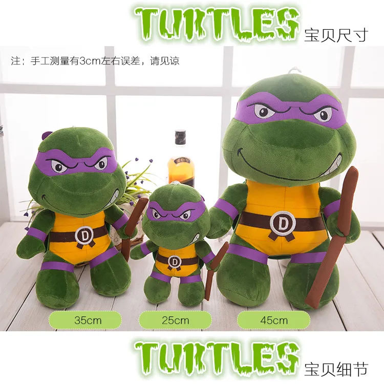 New Fashion Big Turtle Plush Toy Q Variant Era Ninja Turtle Doll