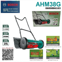 BOSCH รุ่น AHM38G รถเข็นตัดหญ้า ไม่ใช้น้ำมันและไฟฟ้าไม่ต้องต่อสายไฟ รับประกัน