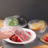 100pcs Disposable Food Cover Plastic Wrap Elastic Food Lids For Fruit Bowls Cups Caps Storage Kitchen Fresh Keeping Saver Bag