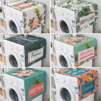 Nordic Washing Machine Cover with Storage Pocket Refrigerator Dust-Proof Covers Microwave Oven Protetcor Case Kitchen Decor