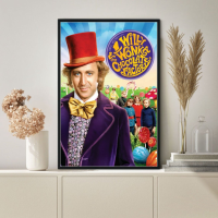 Willy Wonka โปสเตอร์ภาพยนตร์คลาสสิกภาพพิมพ์ผ้าใบติดผนังของตกแต่งบ้าน (ไม่มีกรอบ) Liyanhong2