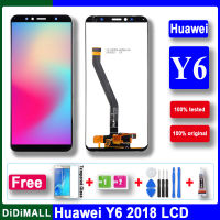 สำหรับ Huawei Y6 2018จอแสดงผล LCD พร้อมชุดประกอบดิจิไทเซอร์หน้าจอสัมผัสสำหรับ Huawei Y6 Prime 2018 RV L11 L21 L22 LX1 LX3 L31 L42