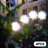 4PCS LED Solar Garden Lights Waterproof Dandelion Decoration Lamp For Yard Balcony Patio Flowerbed