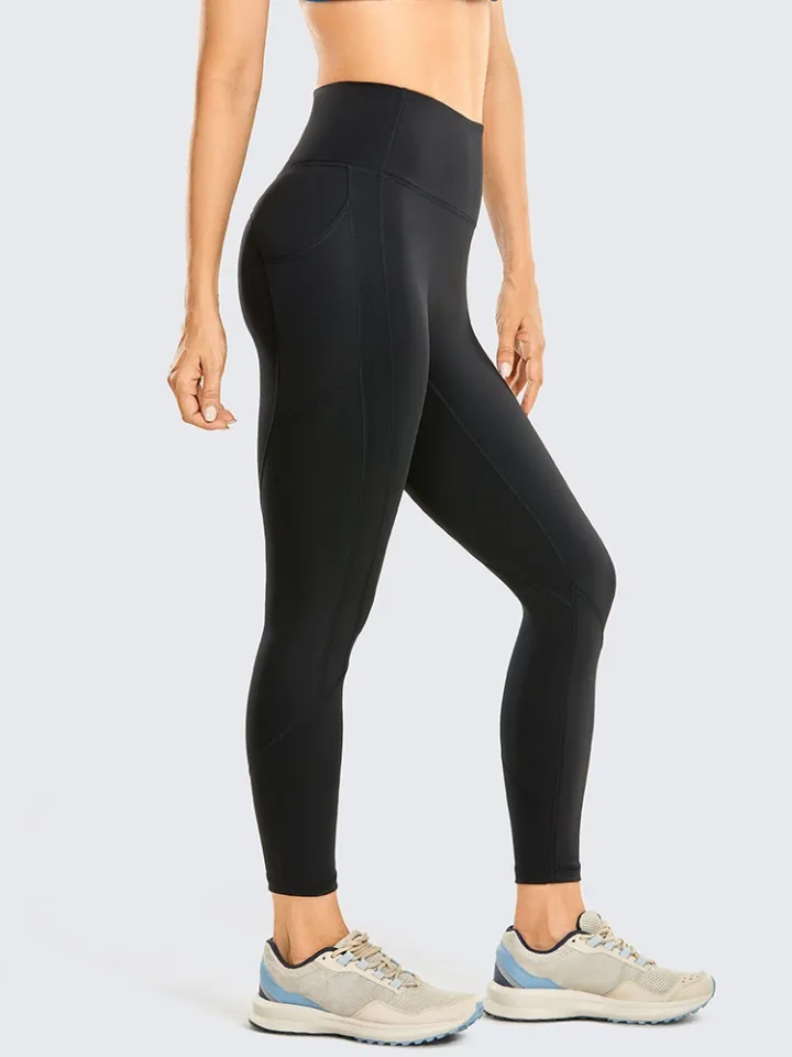 CC】ﺴ✗ CRZ YOGA Women's Feeling Workout Leggings - 23 Inches Front Seam Pant  with High Waisted