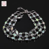 JLB-045 Fire Opal Inlaid Fashion Bracelet For Women Jewelry Gift