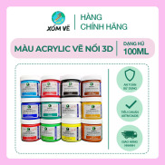 Màu acrylic 3D vẽ trên mọi chất liệu, vẽ nổi 100ml đầu ngựa Maries