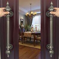 ☈ 1pcs High Quality European Villa Hotel Entrance Gate Door Handle Glass KTV/hotel Wood Door Handles Furniture Hardware .