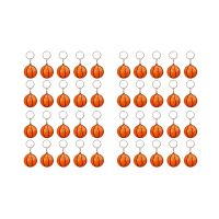 40 Pack Basketball Ball Keychains for Party Favors,Basketball Stress Ball,School Carnival Reward,Sports Centerpiece