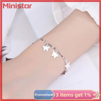 Ministar สร้อยข้อมือโซ่ผีเสื้อสร้อยข้อมือโซ่เครื่องรางแฟชั่นผู้หญิงน่ารักงานแต่งงานเครื่องประดับงานเลี้ยงของขวัญ