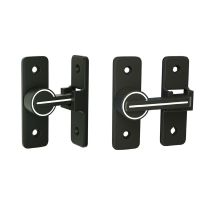 Luminous Door Lock Guard Latch Bolt 90 180 Degree Black Zinc alloy Toggle Latch Sliding barn Door Lock Room Right Angle Lock Door Hardware Locks Metal