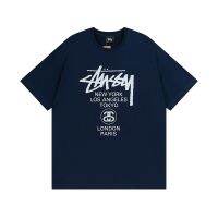 ∏❈ [พร้อมส่ง] Stussy100 เสื้อยืดคอกลม แขนสั้น พิมพ์ลายโลโก้ ทรงหลวม ใส่สบาย แฟชั่น สําหรับทุกเพศ