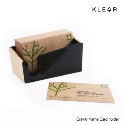KlearObject gravity name card holder กล่องใส่นามบัตร ที่วางนามบัตร ใส่กระดาษโน๊ต ของใช้บนโต๊ะทำงาน กล่องอะคริลิค กล่องนามบัตร ที่ใส่นามบัตร