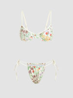 Cider ชุดว่ายน้ำผู้หญิง บิกินี่ ทูพีช ลุคไปทะเล สไตล์เซ็กซี่Floral Underwire Bikini Swimsuit