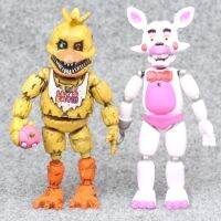 Five Nights at Freddys ใหม่ 6 ชิ้น ล็อตพีวีซีเฟรดดี้รูปการกระทำ FNAF บอนนี่หมีตุ๊กตาของเล่นของขวัญ