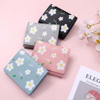 SELENAAL Gift Money clip PU Leather Flower Print Small Hasp Coin Purse Card Case Card Holder Short Wallet