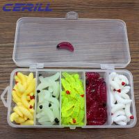 【cw】 Cerill 100pcs/kit 2 cm 0.4 g Maggot Grub Soft Fishing Lifelike Smell Shrimps Bait Silicone Artificial Carp Earthworm 【hot】