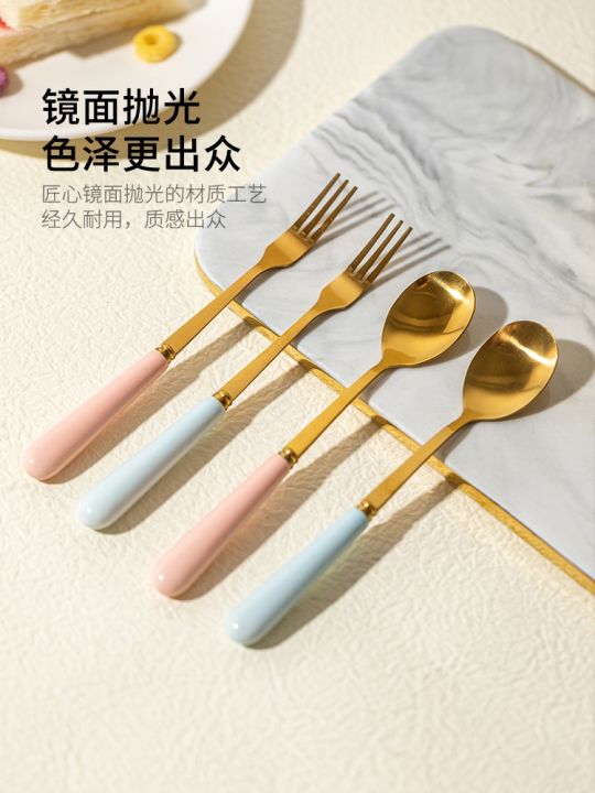 durable-and-practical-muji-modern-housewife-fruit-fork-set-household-light-luxury-storage-tank-child-safety-small-fork-stainless-steel-fruit-pick