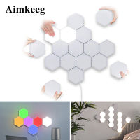 Color night light bedroom decoration touch sensor LED module hexagonal lamp magnetic wall hanging creative home decoration light