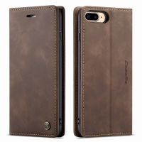 ┇♛卐 Leather Case For Iphone 7 8 Plus Luxury Magnetic Flip Multifunctional Matte Wallet Bumper Phone Cover For Iphone 7 7plus 8plus
