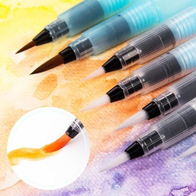 1set Paint Brush Water Color Brush Pencil Soft Watercolor dip Brush Pen For Beginner Painting Drawing Art Supplies