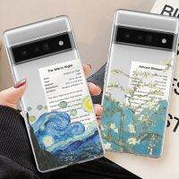 Retro Van Gogh Oil Painting Phone Case for Google Pixel 7A 7Pro 6 6A 5G 7 6 Pro Transaprent Soft TPU Cover Fundas Coque Cover Drawing Painting Supplie