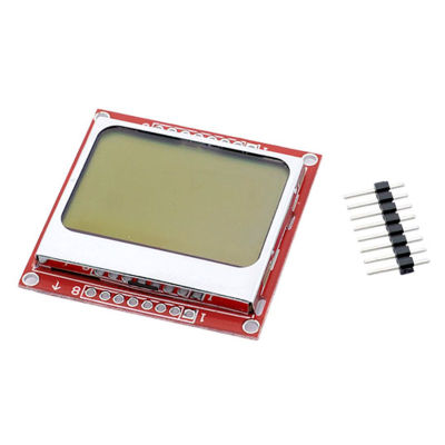 หน้าจอ5110โนเกียสำหรับ Arduino ขนาด84*48 84X84อะแดปเตอร์แบคไลท์สีขาวจอแสดงผล5110โมดูล LCD
