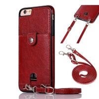 PU Leather Phone Case For iPhone SE 2020 11 12 Pro Max X Xs Max XR 8 7 6 6S Wallet Card Case For Samsung S20 S10 Case With Strap